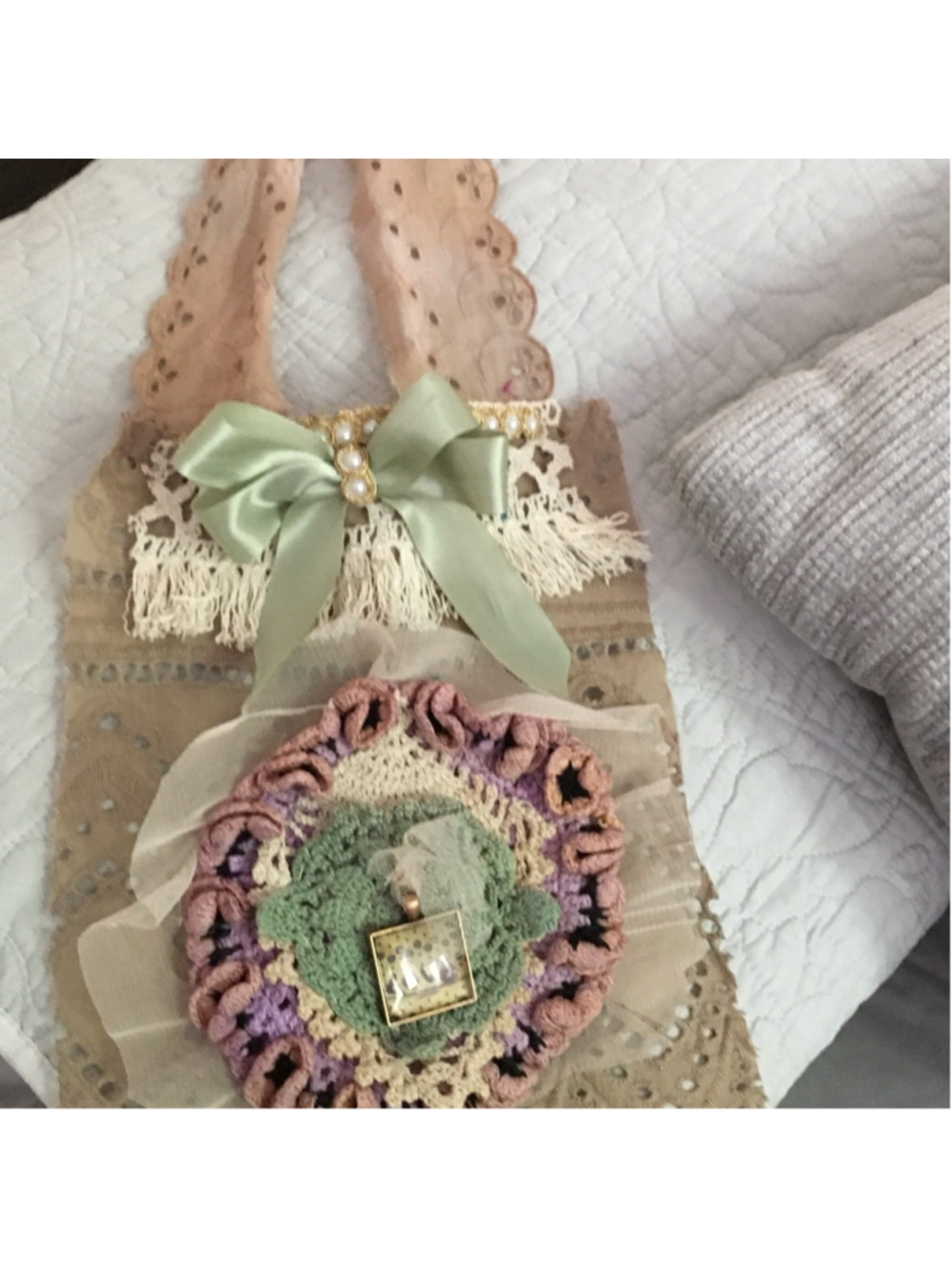 Handmade Lace Crochet Jabot Collar Artisan OOAK - Picture 6 of 6